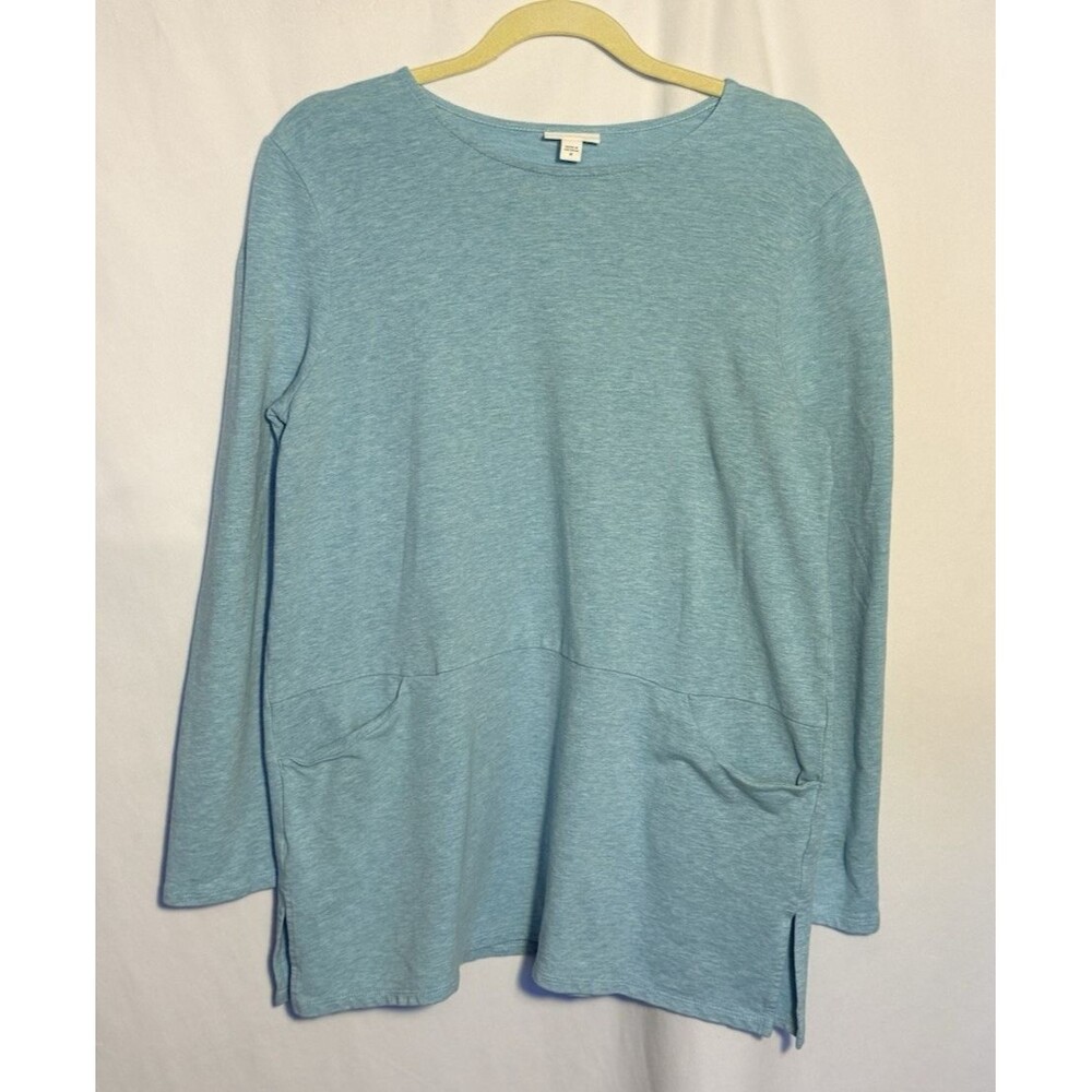 Pure Jill Womens Tunic Top Pima Cotton Rayon 3/4 Sleeve Shirt